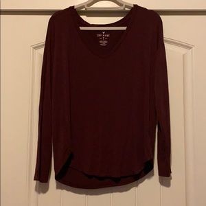 Burgundy Long Sleeve Shirt
